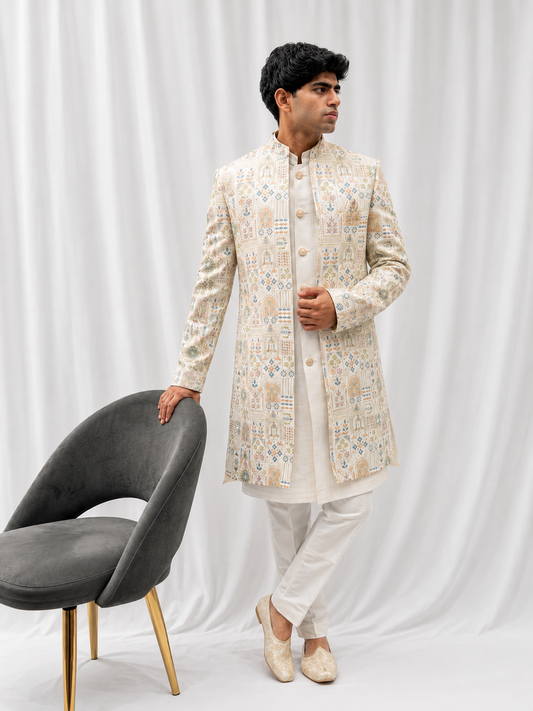 Indo Western Printed Set For Man