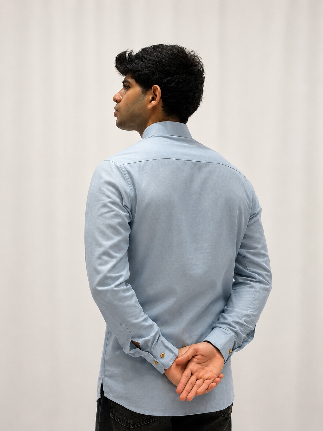 Sky Blue Cotton Short Kurta