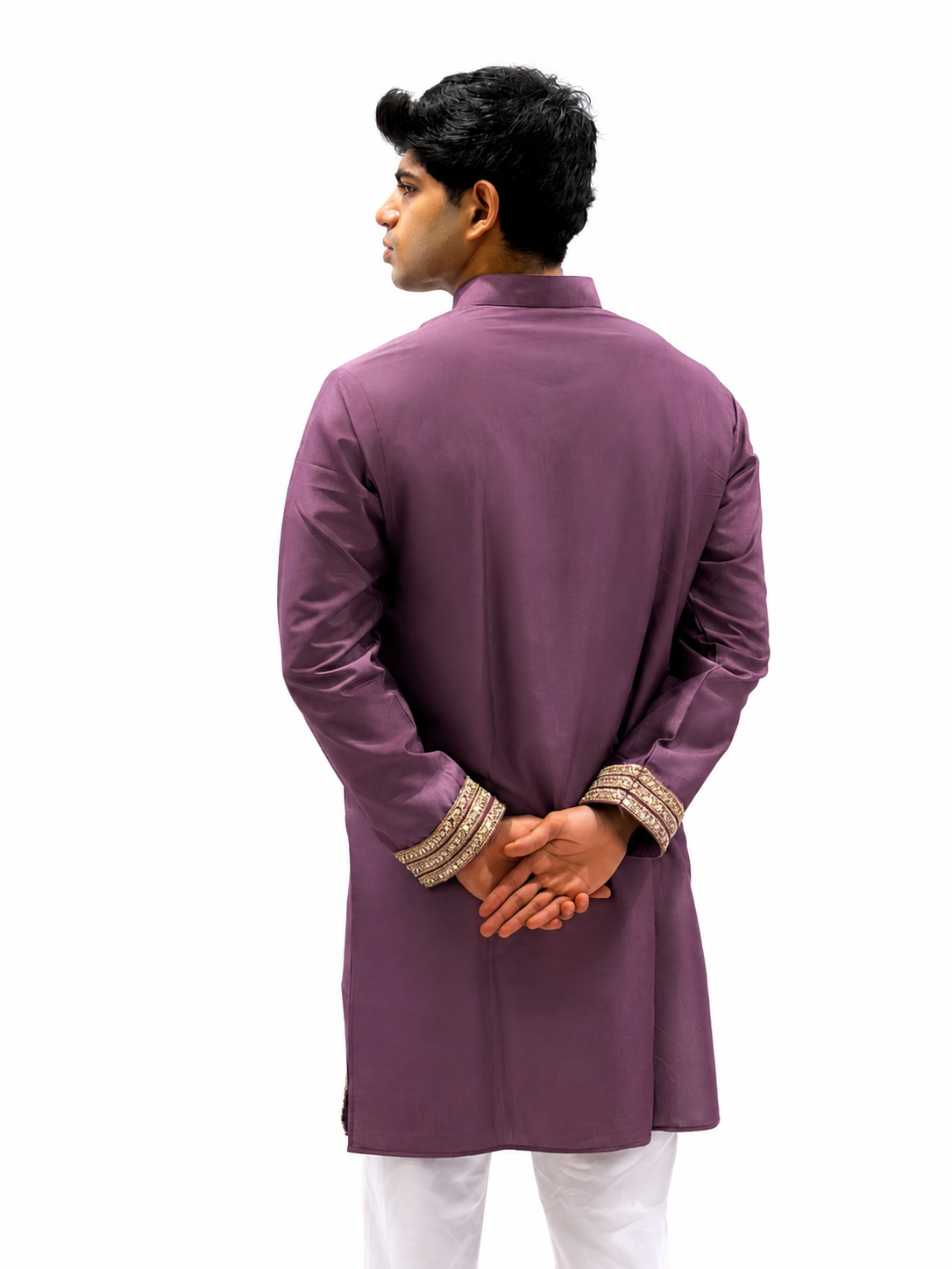 Royal Plum Embroidered Kurta Set