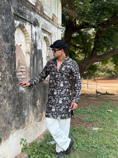 Rivaaz's Men Premium V-Neck Position Kurta