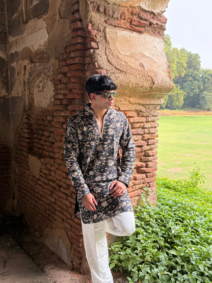 Rivaaz's Men Premium V-Neck Position Kurta