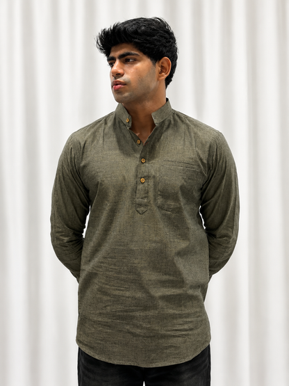 Olive Green Short Kurta Only