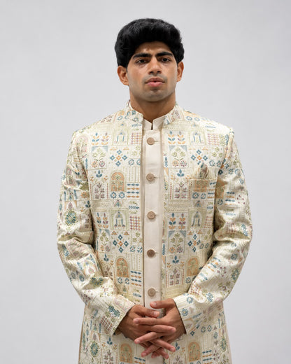 Indo Western Printed Set For Man