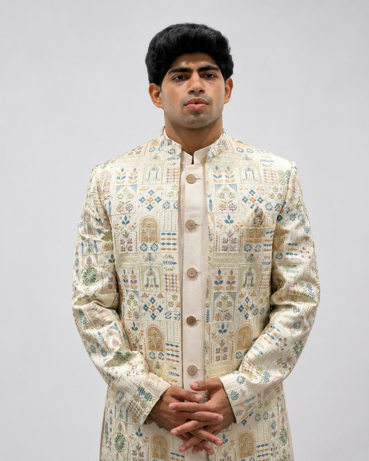Indo Western Printed Set For Man