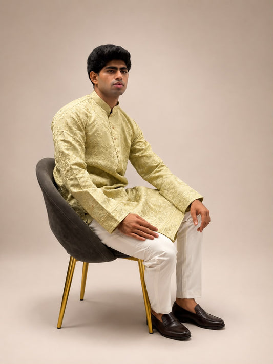 Men's Thread Work Kurta Set | Premium Embroidered